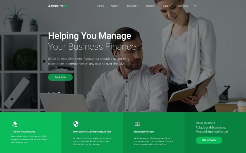 Accountex - Accounting Clean Multipage HTML Website Template
