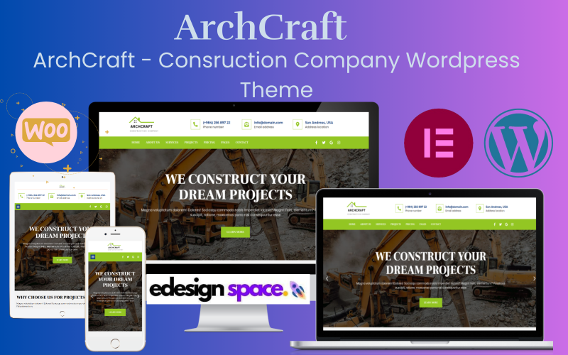 ArchCraft - Construction Company WordPress Theme