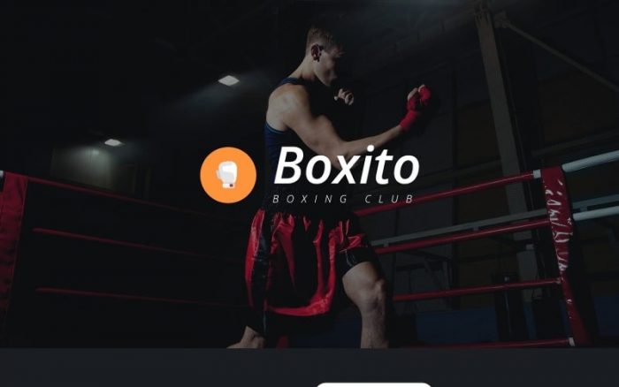 Boxing Responsive Landing Page Template