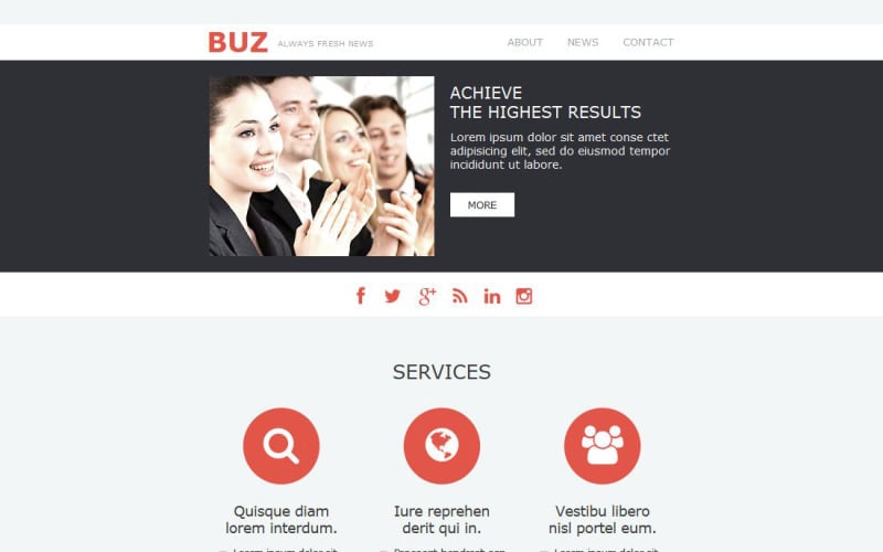 Business & Services Responsive Newsletter Template