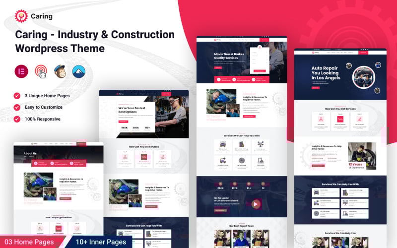 Caring - Car Repair & Auto Services Elementor WordPress Theme