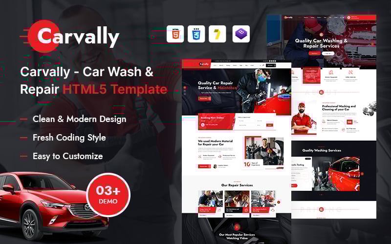 Carvally - Car Wash & Repair HTML5 Template