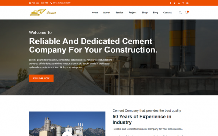 Cement Manufactur Html Template