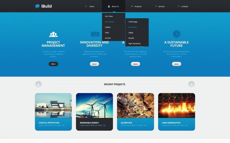 Civil Engineering Website Template