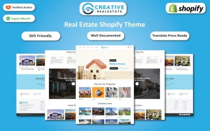 Creative Realestate - Mortgage, Real Estate & Property Dealing Shopify Sections Theme