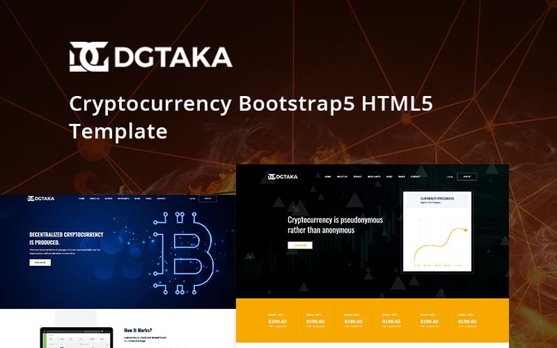 Dgtaka - Crypto Currency Website Template
