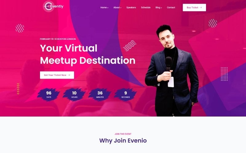 Digital Conference Meetup Event HTML5 Template