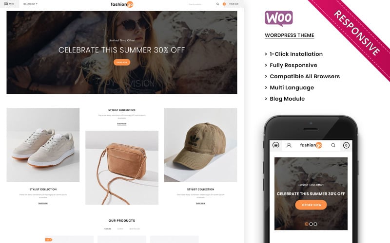 Fashiongo - The Fashion Store Responsive WooCommerce Theme