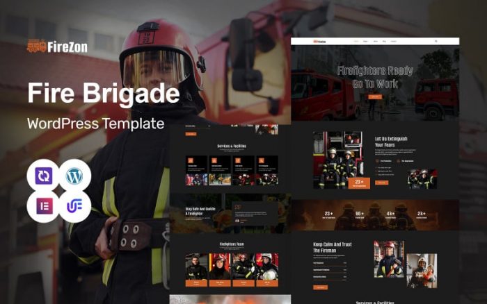 Fire Zon - Fire Department And Security WordPress Elementor Theme