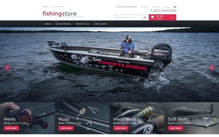 Fishing Store Magento Theme