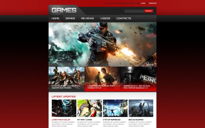Games Responsive Website Template