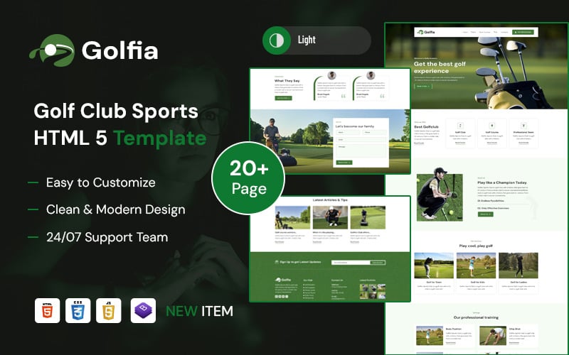 Golfia – Golf Club Sports & Course HTML5 Template
