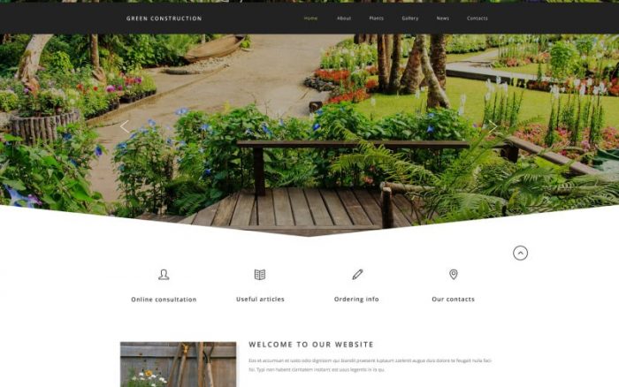 Green Construction Website Template