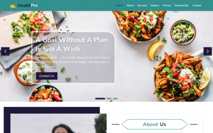 HealthPro - Weight Loss HTML5 Landing Page Template