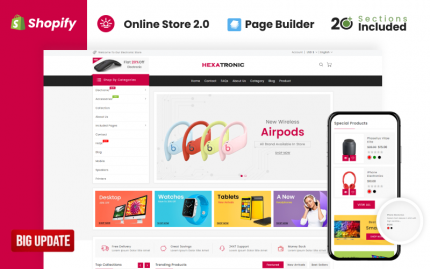 Hexatronic Electronics Store Shopify Theme