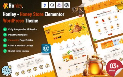 Honley - Honey Store Elementor WordPress Theme