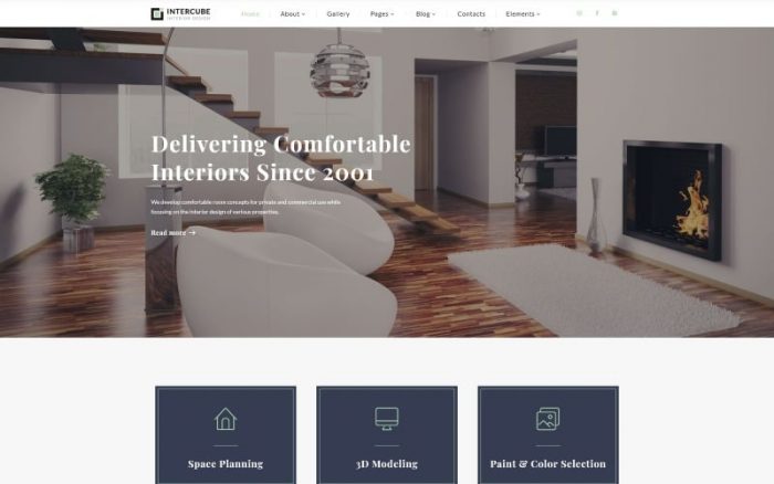 Intercube - Interior Design Ready-to-Use Modern HTML5 Website Template