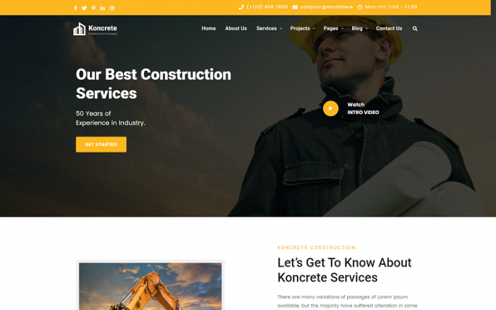 Koncrete Construction Services Html Template