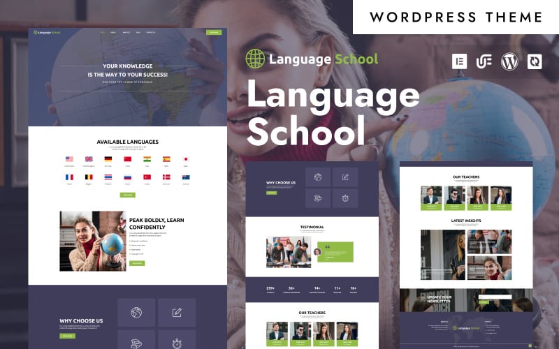 Language School - Language School & Training WordPress Elementor Theme