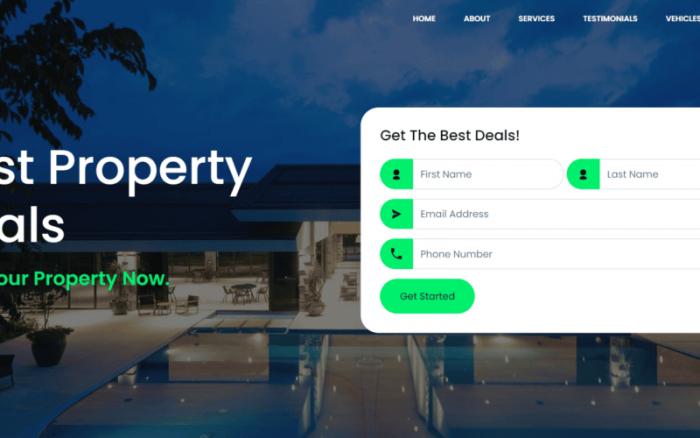 Latitude - Real Estate HTML Landing Page