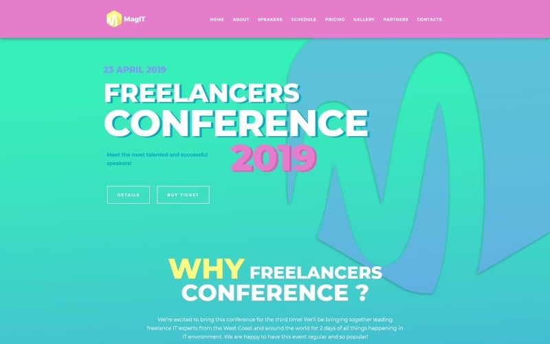 MagIT - IT Conference WordPress Elementor Theme
