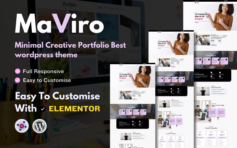 Maviro - Creative Personal Portfolio WordPress Theme