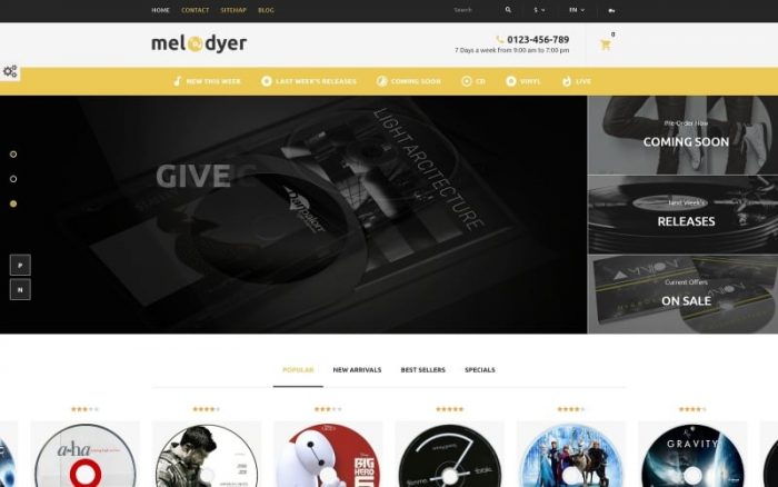 Melodyer - Audio Store Responsive PrestaShop Theme
