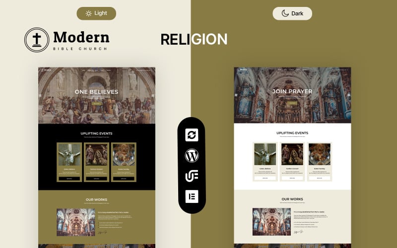 Modern - Church And Religion WordPress Elementor Theme