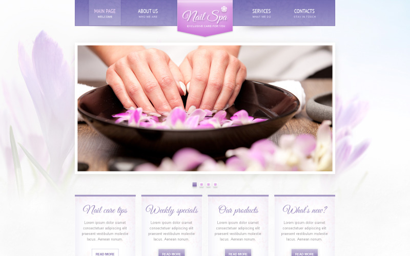 Nail Salon Responsive Website Template
