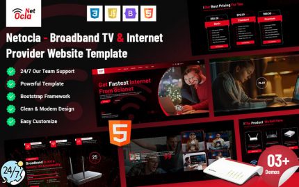 Netocla - Broadband TV Internet Provider Website Template
