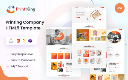 Print-King Printing Company & Design Services HTML5 Template