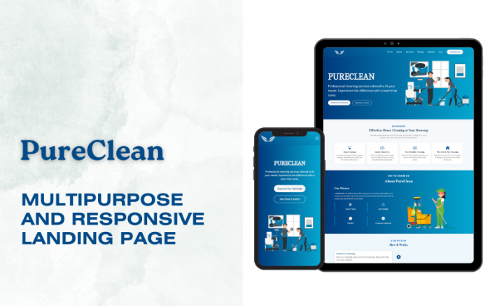 PureClean- Cleaning Services Landing Page Template