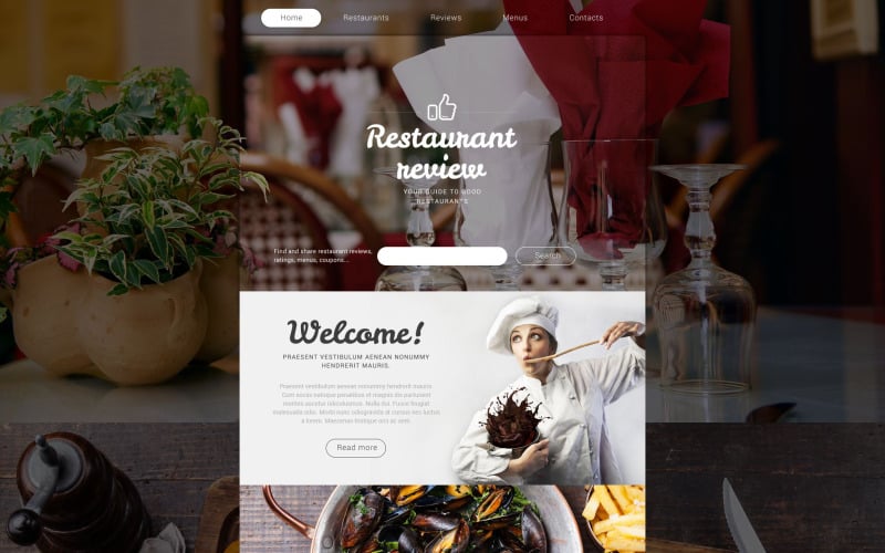 Restaurant Reviews Website Template