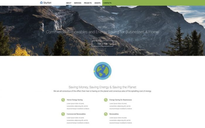 SkyNet Website Template