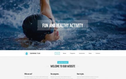 Swim Team Website Template